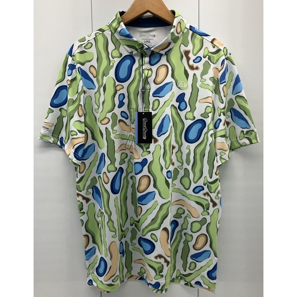 Good Good Golf Other - Good Good Campo Golf Polo Shirt Mens Size Large‎ Abstract Performance